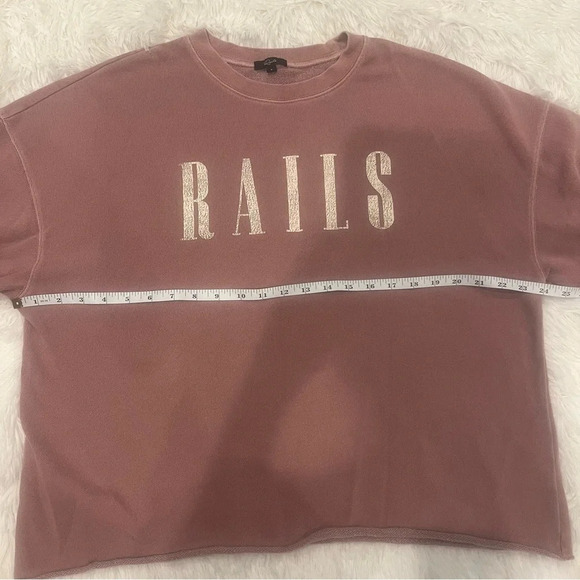 Rails Signature Crewneck Dropped Sleeve Sweatshirt Size Small - Picture 9 of 10